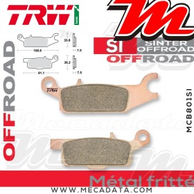 Plaquettes de frein Avant Gauche ~ Yamaha YFM 550 Grizzly EPS AJ41 2009-2011 ~ TRW Lucas MCB 801 SI