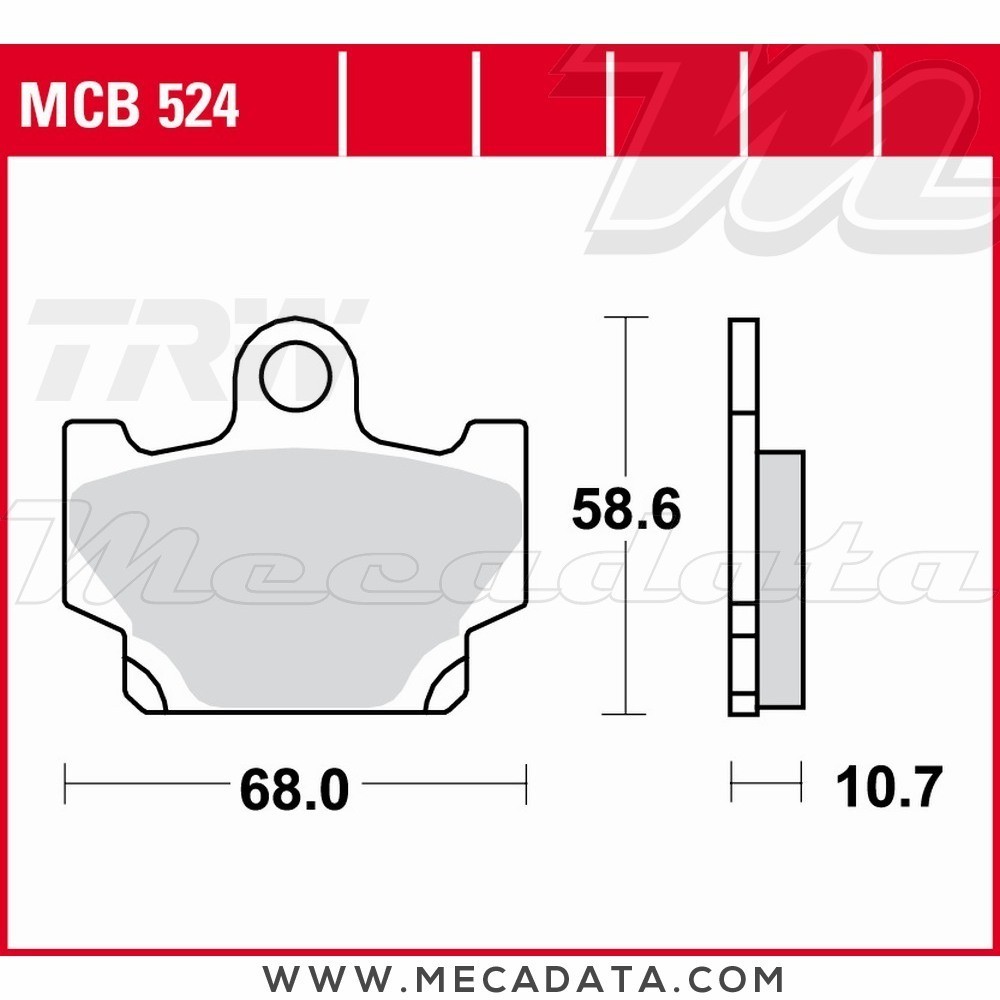 Plaquettes de frein Avant ~ Yamaha XS 400 DOHC 12E 1982-1984 ~ TRW Lucas MCB 524 