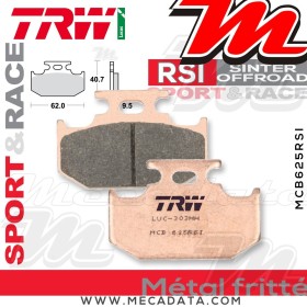 Plaquettes de frein Arrière ~ Yamaha WR 400 F CH02 1998 ~ TRW Lucas MCB 625 RSI