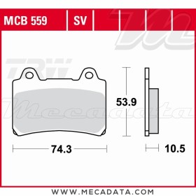 Plaquettes de frein Avant ~ Yamaha FZR 400 R 1987-1989 ~ TRW Lucas MCB 559