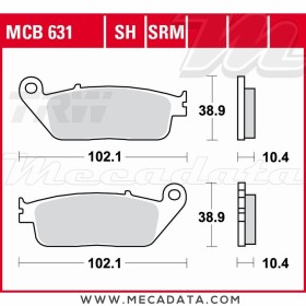 Plaquettes de frein Avant ~ Yamaha YP 250 R X-Max ABS SG22 2011-2012 ~ TRW Lucas MCB 631 SRM