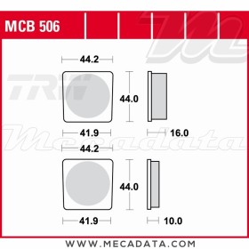 Plaquettes de frein Avant ~ Yamaha RD 200 DX 1E8 1978-1980 ~ TRW Lucas MCB 506