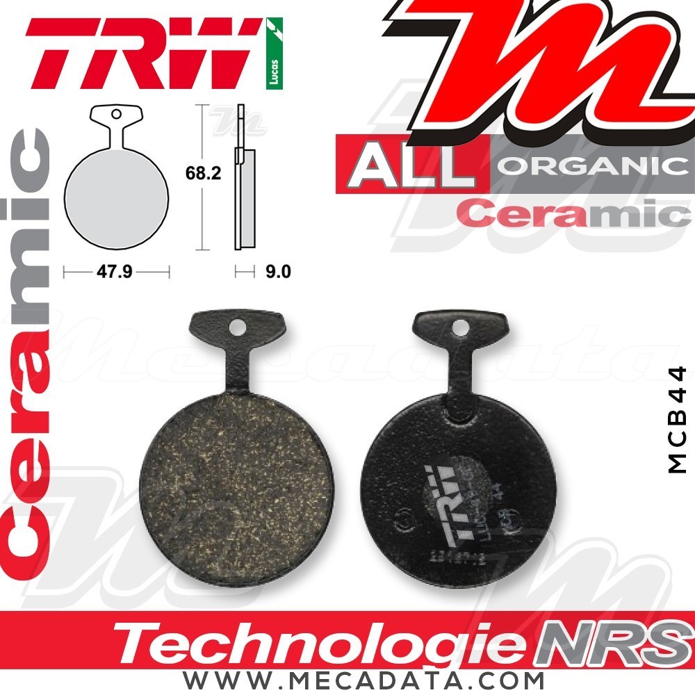Plaquettes de frein Avant ~ Yamaha RD 125 DX 2R6 1978-1979 ~ TRW Lucas MCB 44