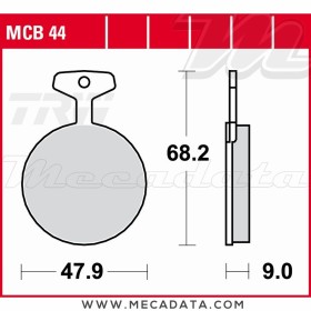 Plaquettes de frein Avant ~ Yamaha RD 125 DX 2R6 1978-1979 ~ TRW Lucas MCB 44