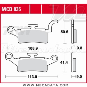 Plaquettes de frein Avant ~ Yamaha HW 125 Xenter SE59 2012+ ~ TRW Lucas MCB 835