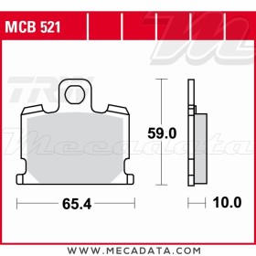 Plaquettes de frein Avant ~ Yamaha RD 50 MX 13M 1981-1984 ~ TRW Lucas MCB 521