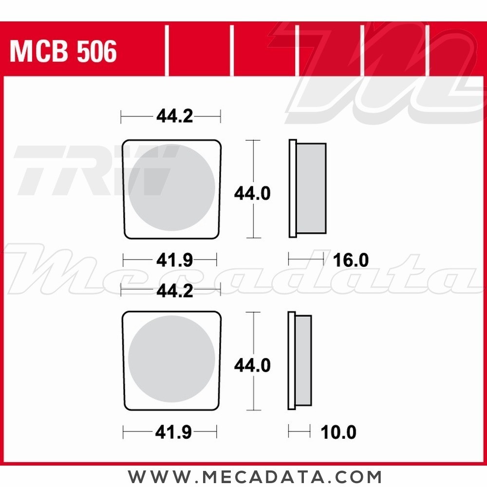 Plaquettes de frein Avant ~ Yamaha FS1 50 DX 3F2 1979+ ~ TRW Lucas MCB 506 