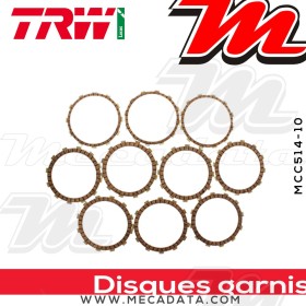 Disques d'embrayage garnis ~ KTM 1050 Adventure 2015+ ~ TRW Lucas MCC 514-10