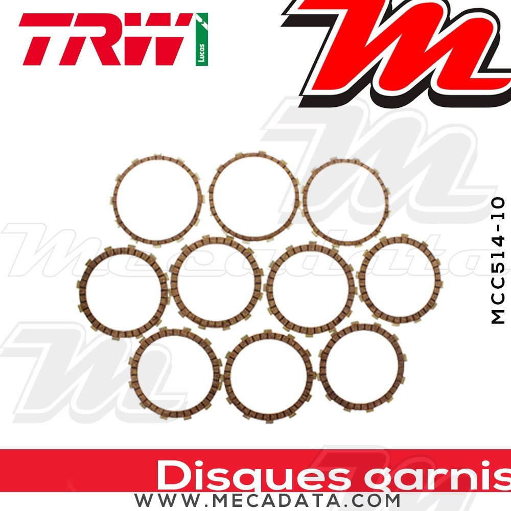 Disques d'embrayage garnis ~ KTM 1050 Adventure 2015+ ~ TRW Lucas MCC 514-10