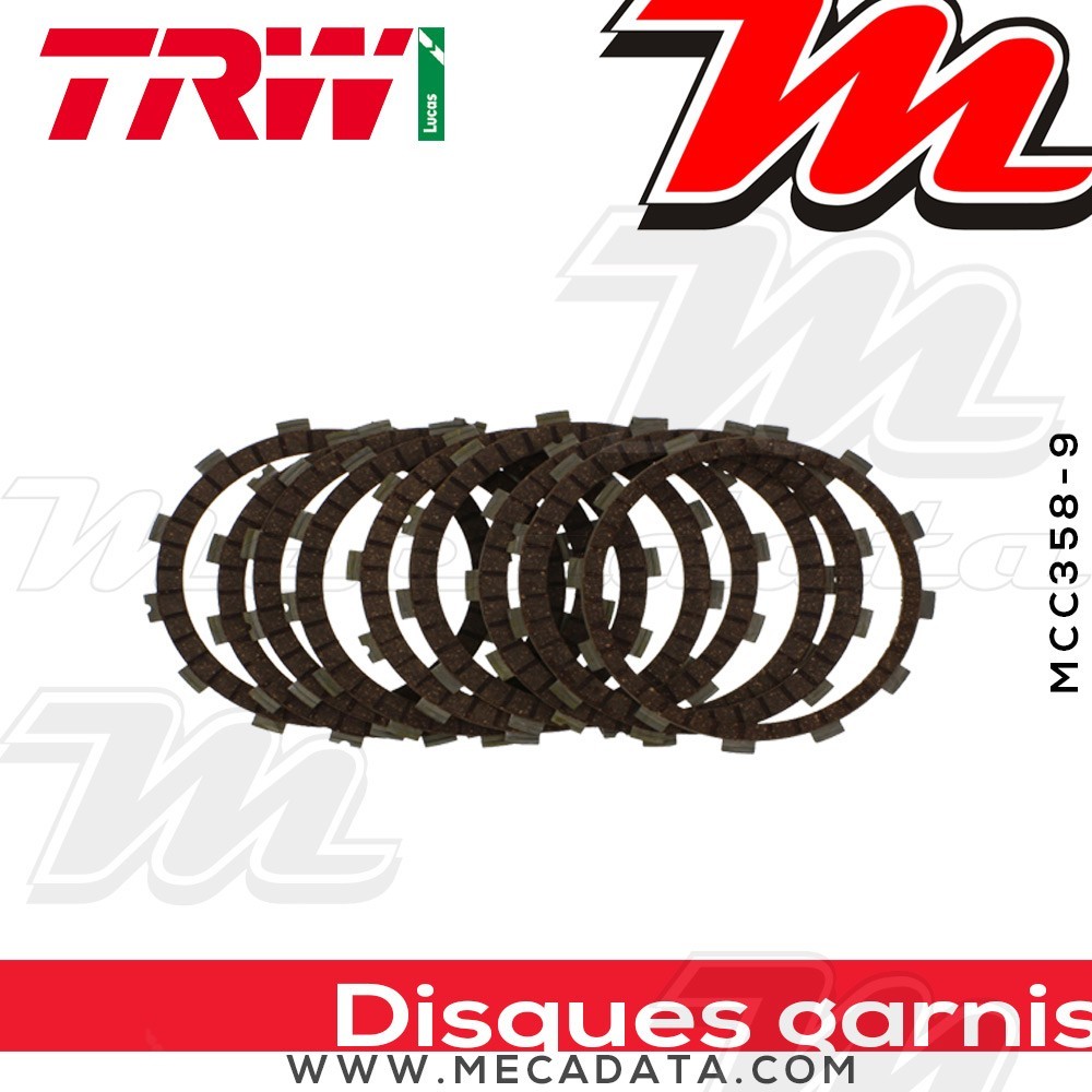 Disques d'embrayage garnis ~ Suzuki LT-Z 400 2005-2015 ~ TRW Lucas MCC 358-9
