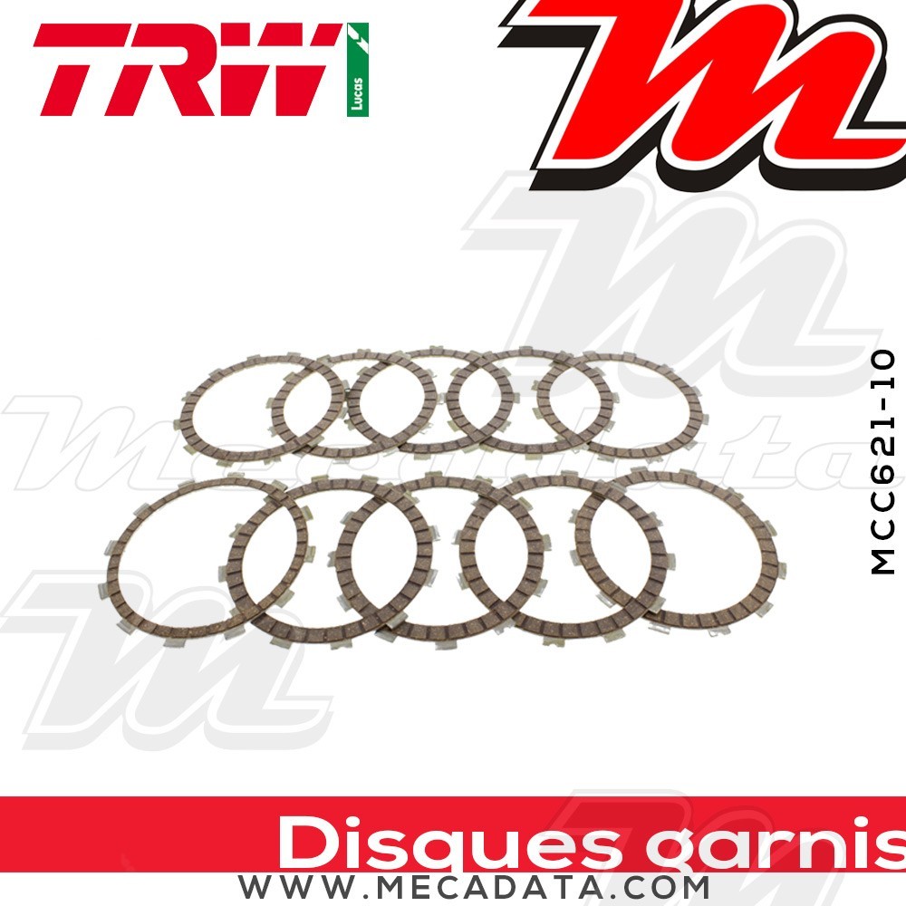Disques d'embrayage garnis ~ MV Agusta F4 1078 RR 2008-2010 ~ TRW Lucas MCC 621-10