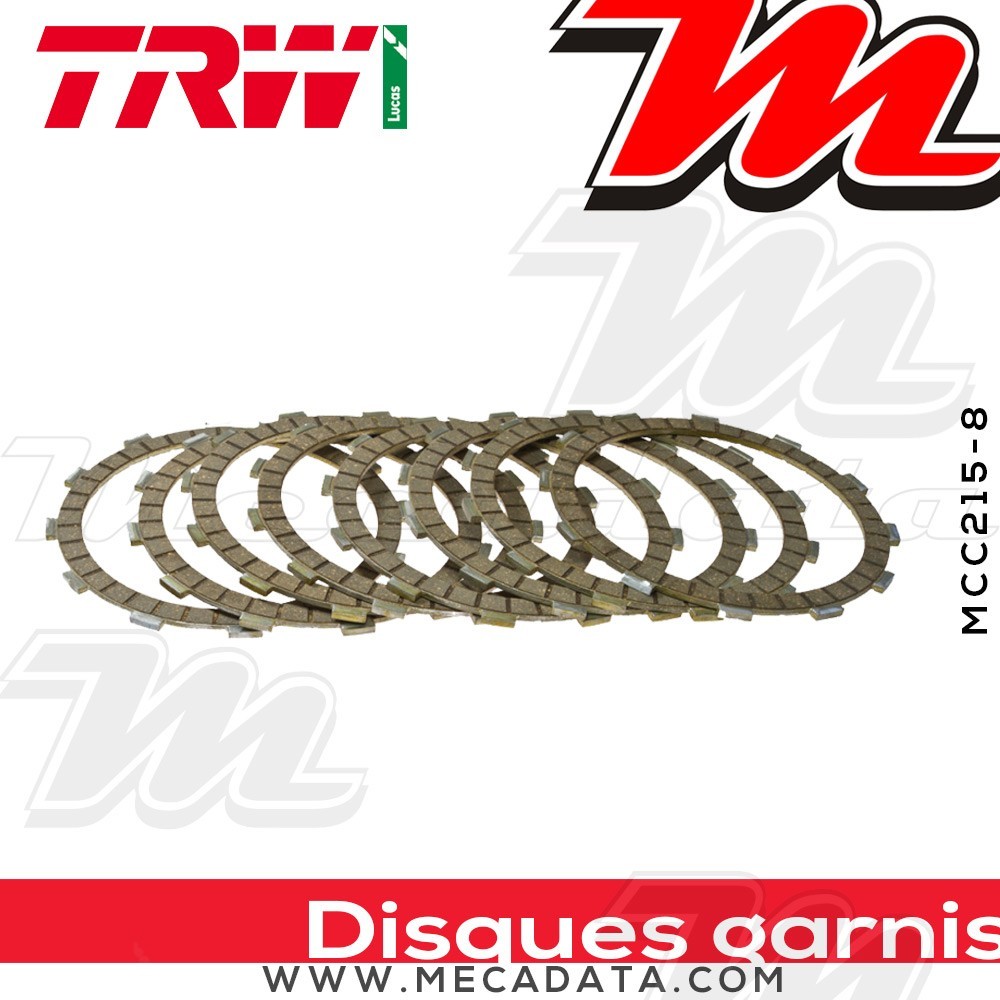Disques d'embrayage garnis ~ Kawasaki Z 1000 Z1R KZT00D 1978 ~ TRW Lucas MCC 215-8