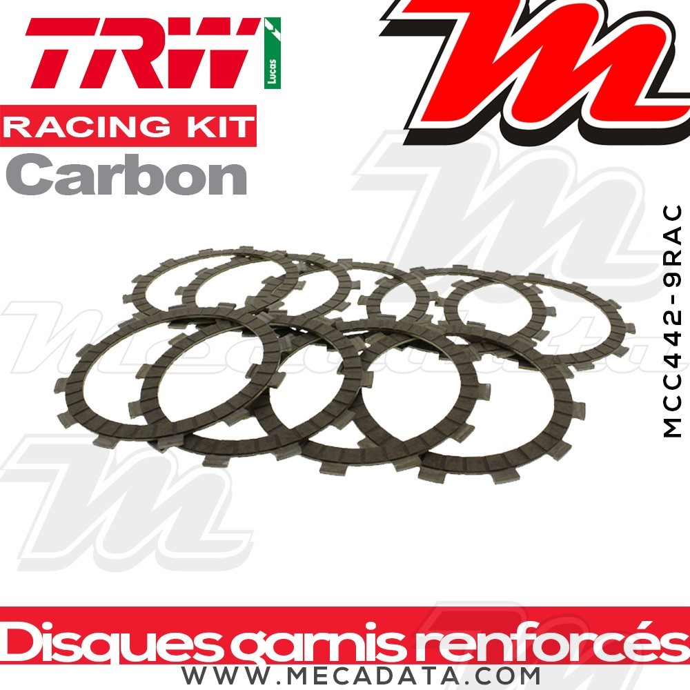 Disques d'embrayage garnis renforcés Racing ~ Yamaha FZR 750 R (OW01) 3PJ 1989+ ~ TRW Lucas MCC 442-9RAC