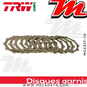 Disques d'embrayage garnis ~ Suzuki GSXR 750 W GR7BB/DB 1996-1999 ~ TRW Lucas MCC 317-10