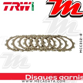 Disques d'embrayage garnis ~ Suzuki GSXR 750 GR75A 1985-1987 ~ TRW Lucas MCC 312-8