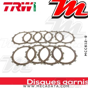 Disques d'embrayage garnis ~ BMW F 800 800 R E8ST 2009-2012 ~ TRW Lucas MCC 612-9