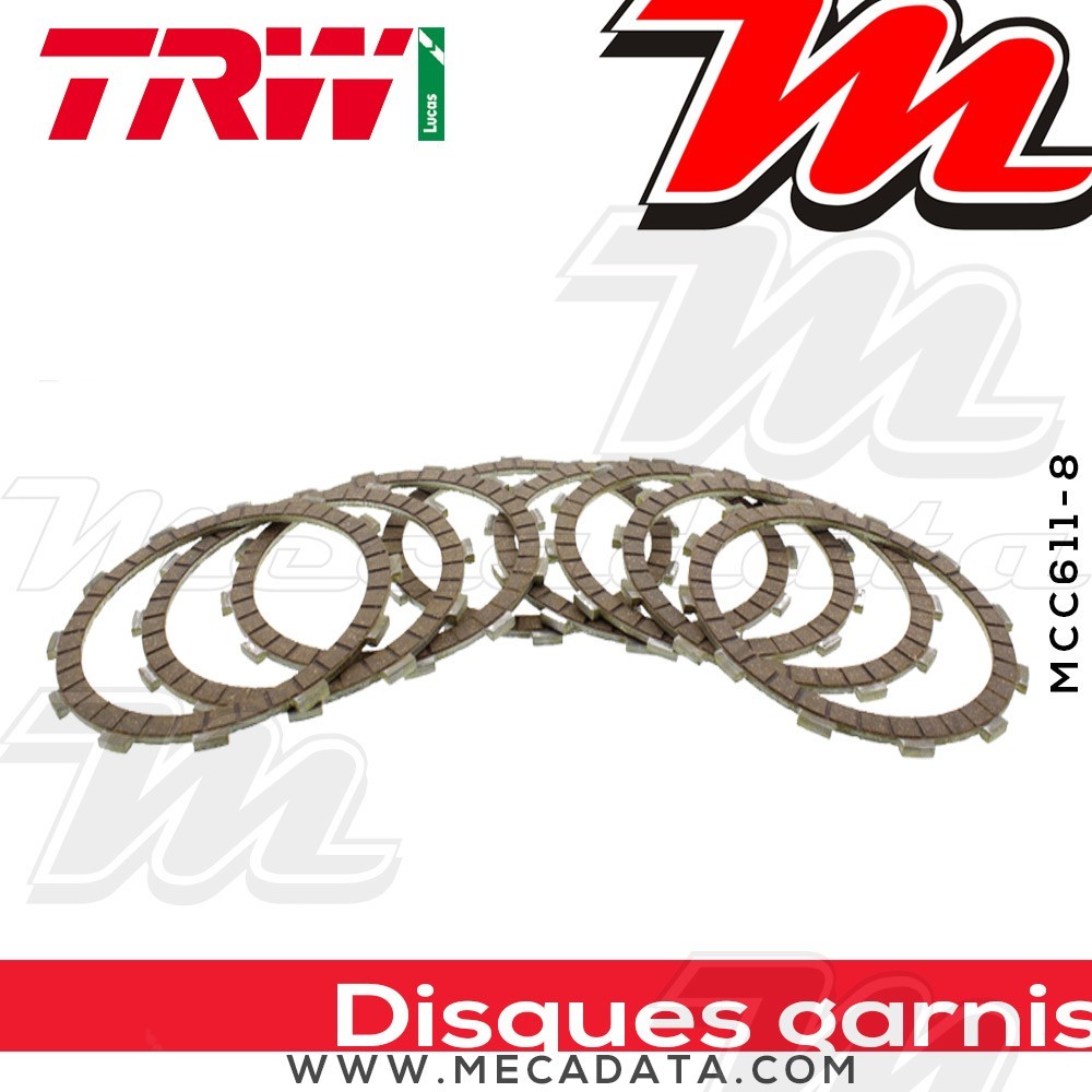 Disques d'embrayage garnis ~ BMW K 1200 R K12R 2006+ ~ TRW Lucas MCC 611-8