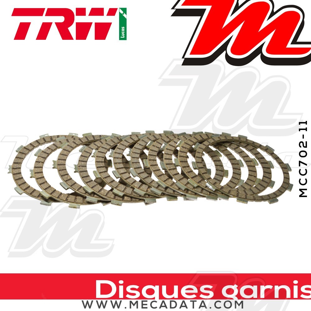 Disques d'embrayage garnis ~ Ducati 1000 GT 2008-2010 ~ TRW Lucas MCC 702-11