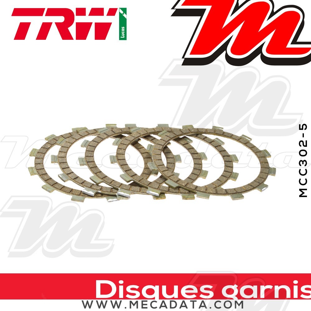 Disques d'embrayage garnis ~ Hyosung GT 125 Comet GT 2003-2006 ~ TRW Lucas MCC 302-5