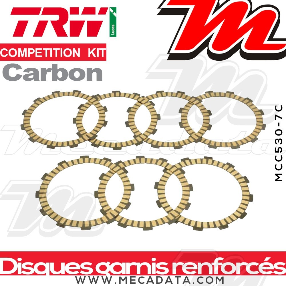 Disques d'embrayage garnis renforcés Compétition ~ Husaberg FS 650 2001-2006 ~ TRW Lucas MCC 530-7C