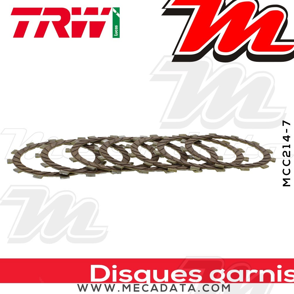 Disques d'embrayage garnis ~ Kawasaki KLX 300 LX300B 1997-2006 ~ TRW Lucas MCC 214-7