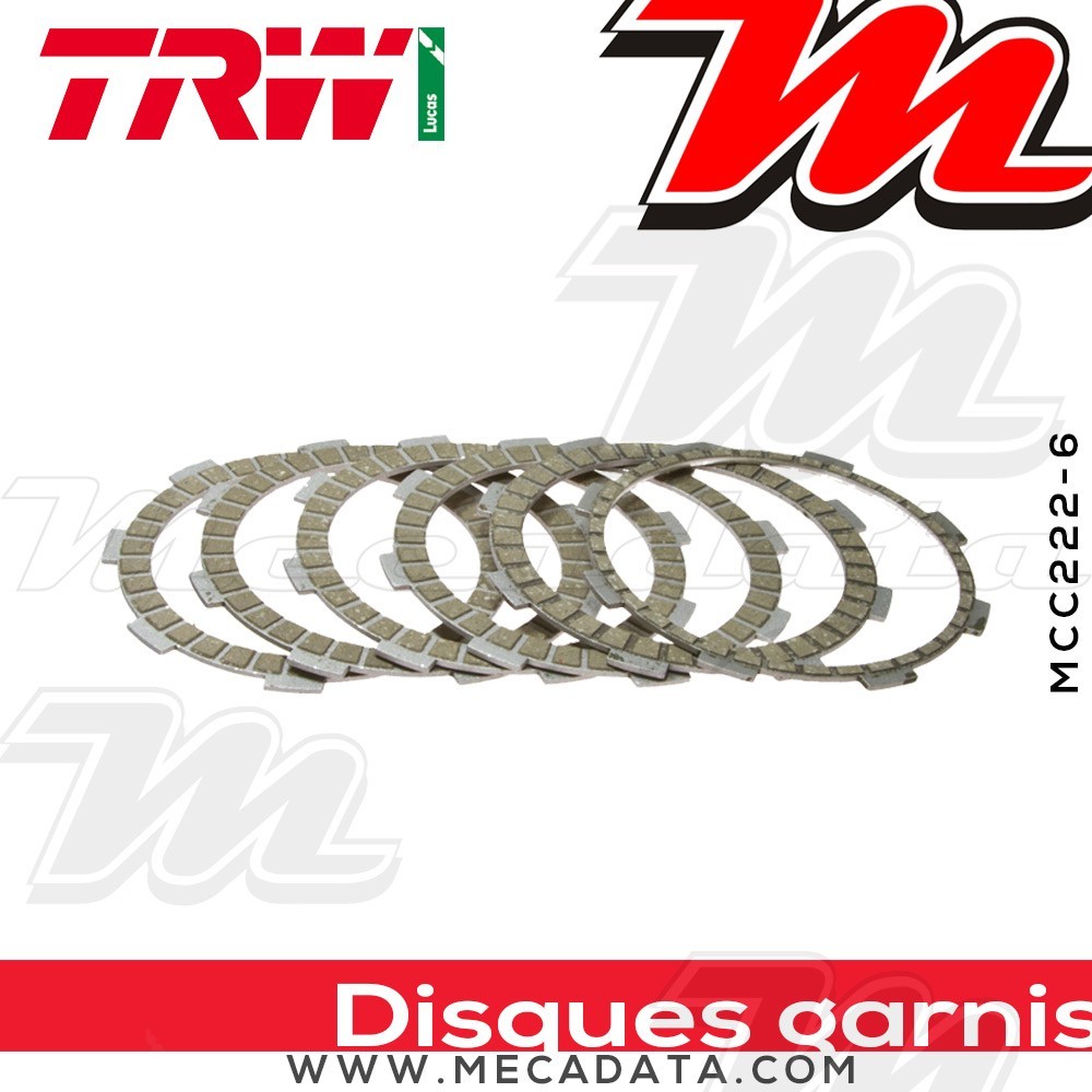 Disques d'embrayage garnis ~ Honda CRF 150 F 2003-2005 ~ TRW Lucas MCC 222-6