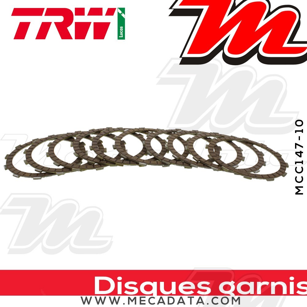 Disques d'embrayage garnis ~ Honda GL 1520 F6C Valkyrie SC34 1997-2003 ~ TRW Lucas MCC 147-10