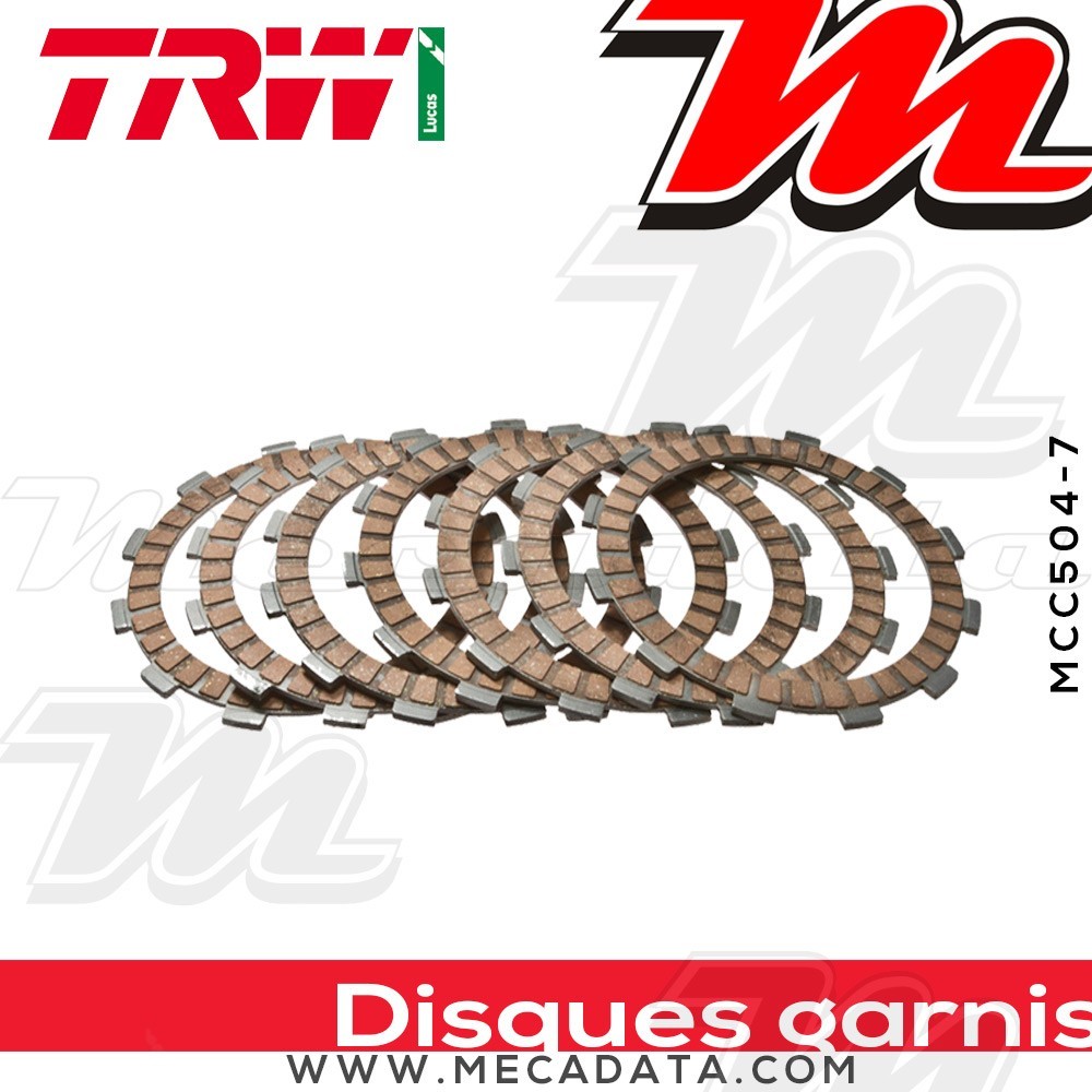 Disques d'embrayage garnis ~ Husqvarna TXC 250 2010-2013 ~ TRW Lucas MCC 504-7