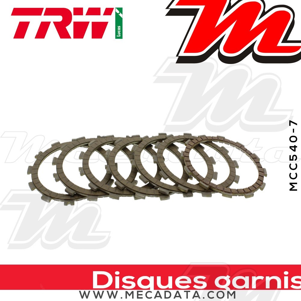 Disques d'embrayage garnis ~ Hyosung GT 650 S/R 2005-2007 ~ TRW Lucas MCC 540-7