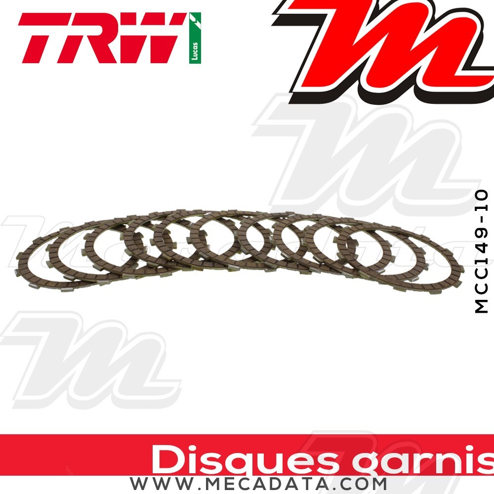 Disques d'embrayage garnis ~ Honda CBR 900 RR SC33 1996-1997 ~ TRW Lucas MCC 149-10