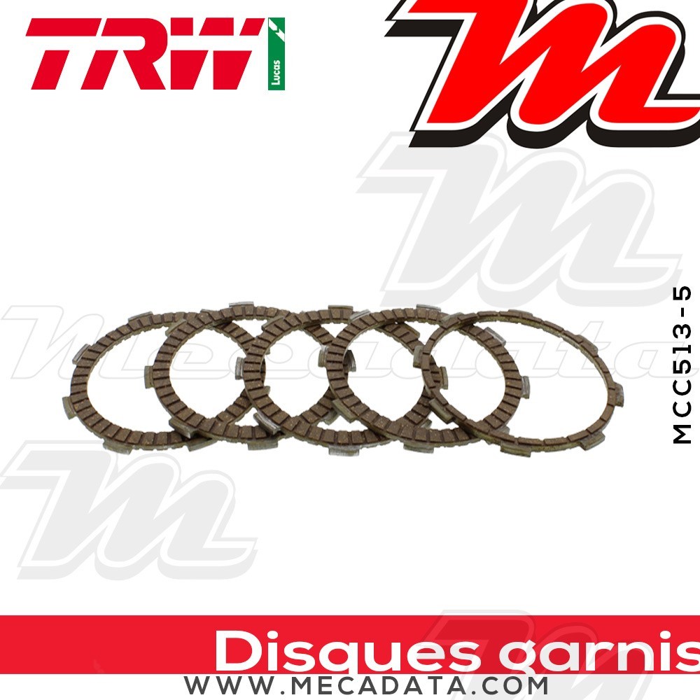Disques d'embrayage garnis ~ KTM 125 Duke 2011-2015 ~ TRW Lucas MCC 513-5