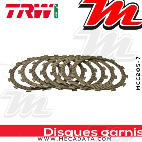 Disques d'embrayage garnis ~ Kawasaki ER-5 500 Twister ER500C/D 2001-2007 ~ TRW Lucas MCC 205-7