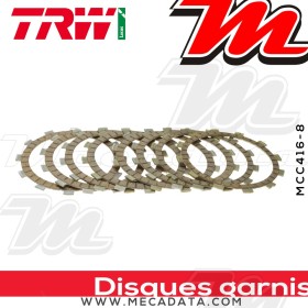 Disques d'embrayage garnis ~ Derbi 659 Mulhacen 2006-2008 ~ TRW Lucas MCC 416-8