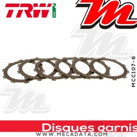 Disques d'embrayage garnis ~ Honda XR 250 R 1996-2004 ~ TRW Lucas MCC 107-6