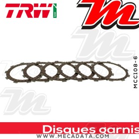 Disques d'embrayage garnis ~ Honda MTX 200 RW MD07 1983-1984 ~ TRW Lucas MCC 108-6