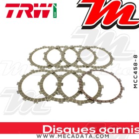 Disques d'embrayage garnis ~ Yamaha YFZ 450 2004-2014 ~ TRW Lucas MCC 458-8