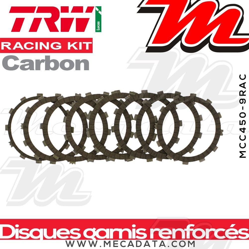 Disques d'embrayage garnis renforcés Racing ~ Yamaha WR 426 CJ02 2001-2002 ~ TRW Lucas MCC 450-9RAC