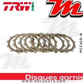 Disques d'embrayage garnis ~ Yamaha YZF 600 R6 RJ05,RJ09 2003-2005 ~ TRW Lucas MCC 419-8
