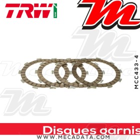 Disques d'embrayage garnis ~ Yamaha TW 125 Trailway DE01 1999-2004 ~ TRW Lucas MCC 433-4