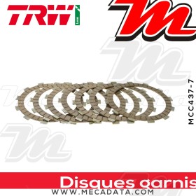Disques d'embrayage garnis ~ Yamaha YZF 1000 R1 RN01 1998 ~ TRW Lucas MCC 437-7