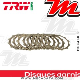 Disques d'embrayage garnis ~ Yamaha YZF 1000 R1 RN12, RN19 2004-2006 ~ TRW Lucas MCC 450-9