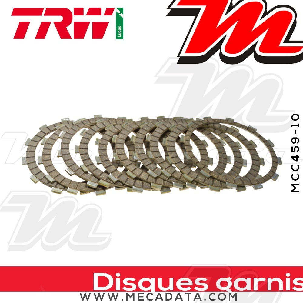 Disques d'embrayage garnis ~ Yamaha MT-01 1670 RP12 2005-2010 ~ TRW Lucas MCC 459-10