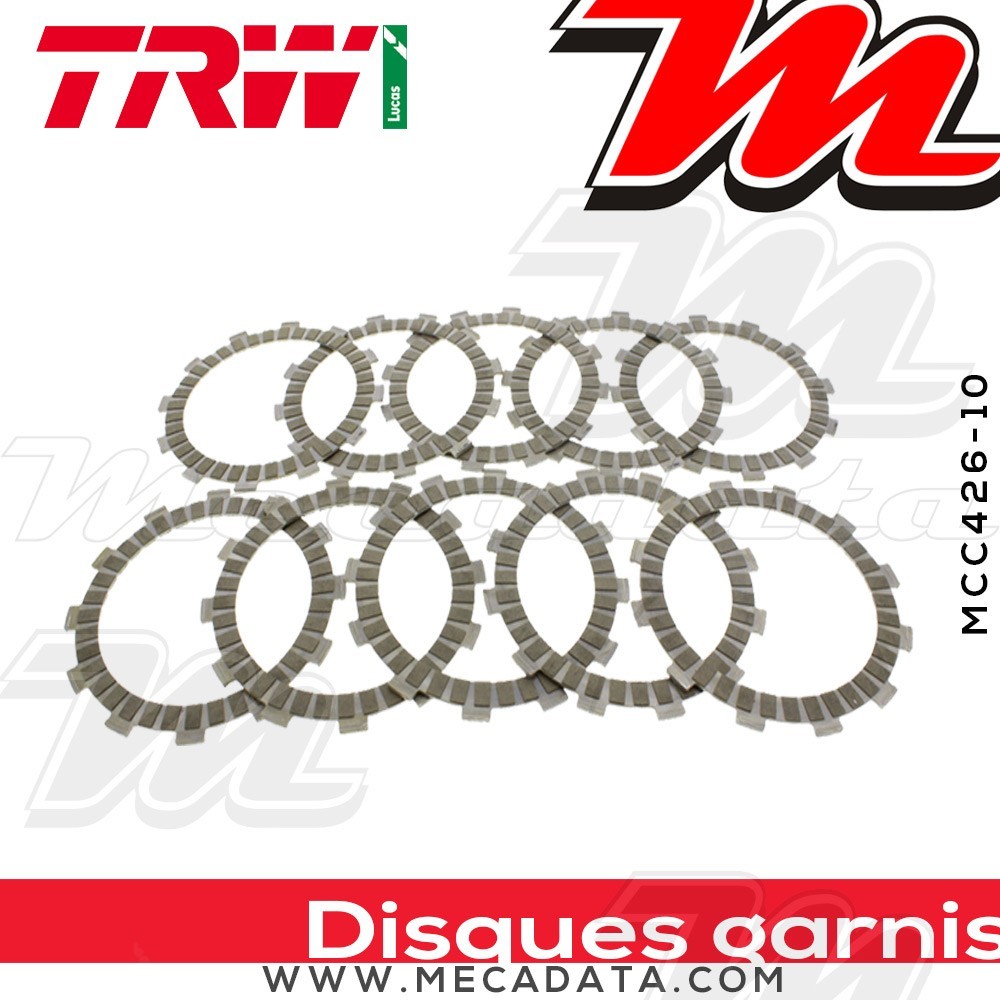 Disques d'embrayage garnis ~ Yamaha XV 1700 V-Max 2009-2014 ~ TRW Lucas MCC 426-10