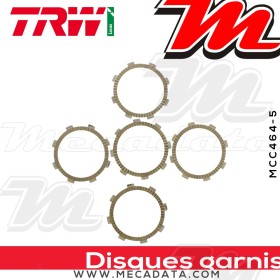 Disques d'embrayage garnis ~ Yamaha TT-R 110 2008-2015 ~ TRW Lucas MCC 464-5