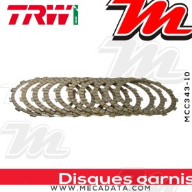 Disques d'embrayage garnis ~ Yamaha YZF 1000 R1 RN32 2015+ ~ TRW Lucas MCC 343-10