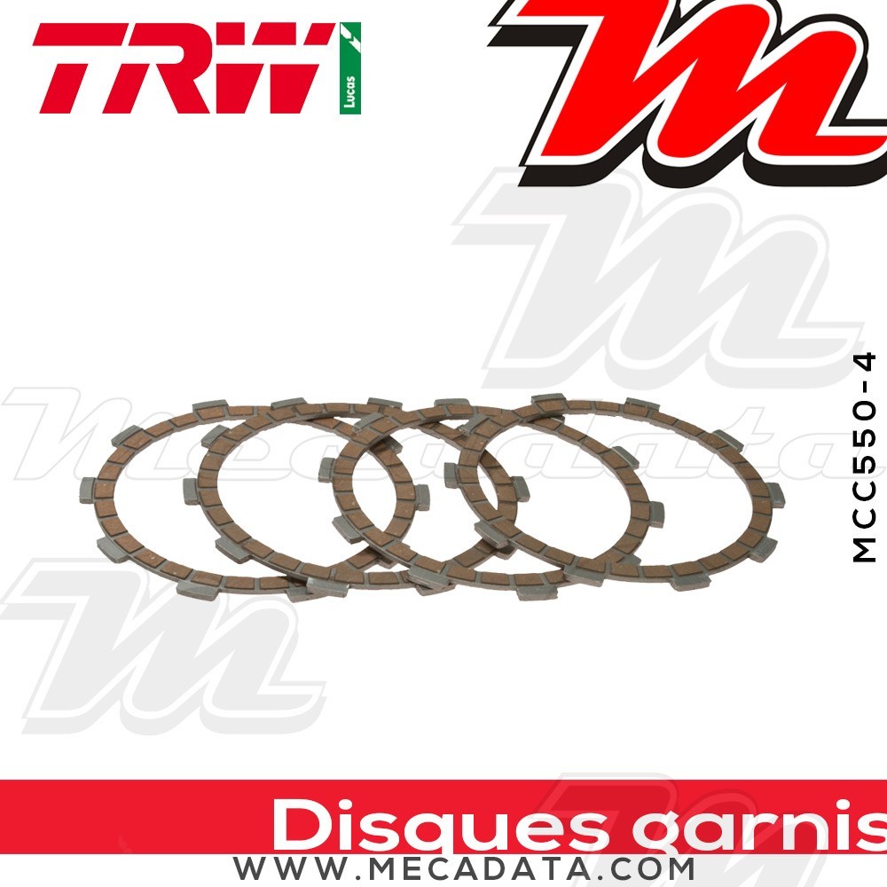 Disques d'embrayage garnis ~ Rieju MRX 50 MRX 2001-2007 ~ TRW Lucas MCC 550-4