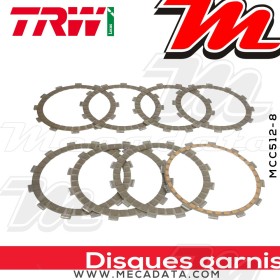Disques d'embrayage garnis ~ KTM 690 SMR 2007-2013 ~ TRW Lucas MCC 512-8