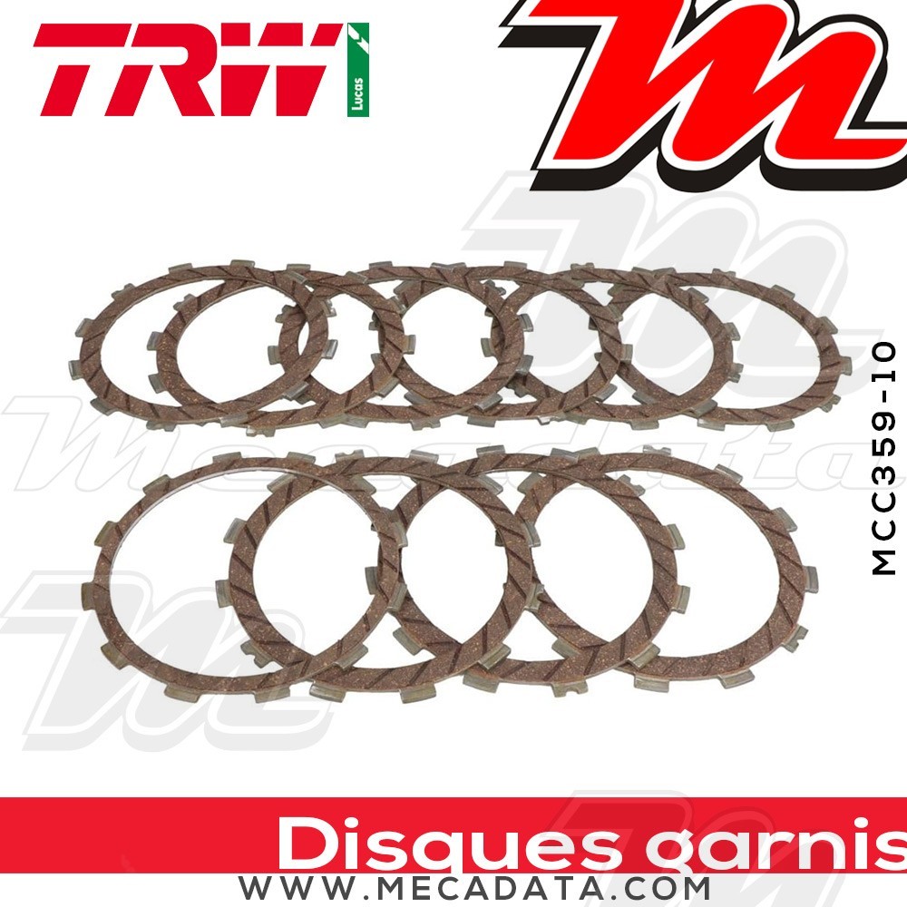 Disques d'embrayage garnis ~ Suzuki GSXR 1000 WVB6 2005-2006 ~ TRW Lucas MCC 359-10