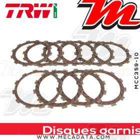 Disques d'embrayage garnis ~ Suzuki GSXR 1000 WVCL 2007-2008 ~ TRW Lucas MCC 359-10