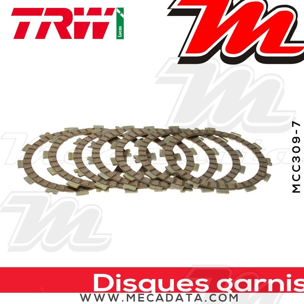 Disques d'embrayage garnis ~ Suzuki GS 450 E,S GL51C 1984-1988 ~ TRW Lucas MCC 309-7